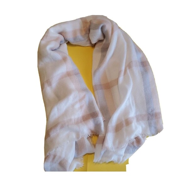 Lightweight Scarf 54" x 54" Plaid W/ Fringe Square Casual Bohemian Lauren Conrad - Picture 1 of 8